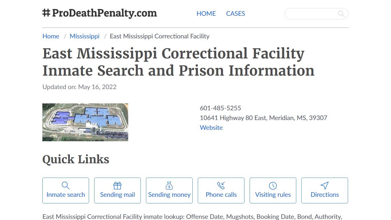 East Mississippi Correctional Facility Inmate Search ...